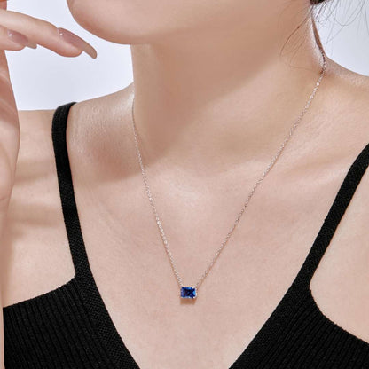 [Royal Jewelry]Luxurious Square Shape Colorful Necalack