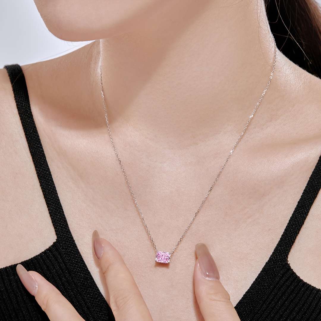 [Royal Jewelry]Luxurious Square Shape Colorful Necalack