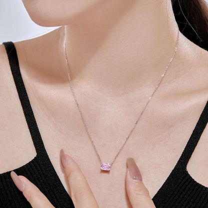[Royal Jewelry]Luxurious Square Shape Colorful Necalack
