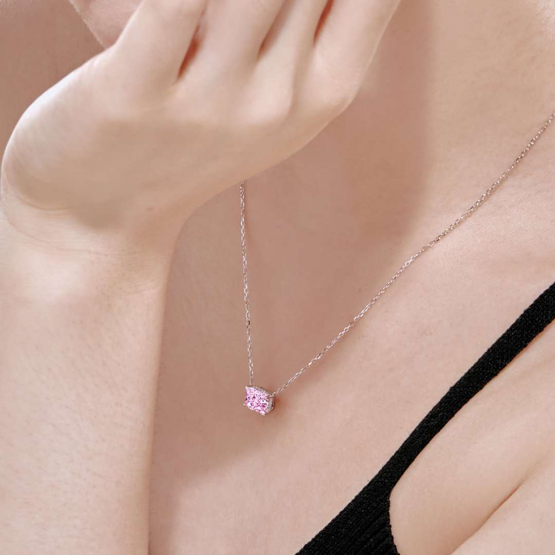 [Royal Jewelry]Luxurious Square Shape Colorful Necalack
