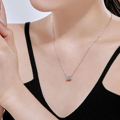 [Royal Jewelry]Luxurious Square Shape Colorful Necalack
