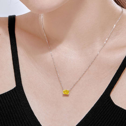 [Royal Jewelry]Luxurious Square Shape Colorful Necalack