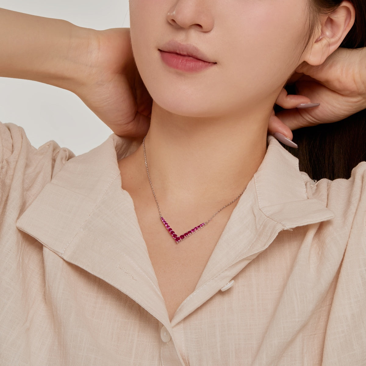 [Royal Jewelry]Ornate Round Cut Necklace