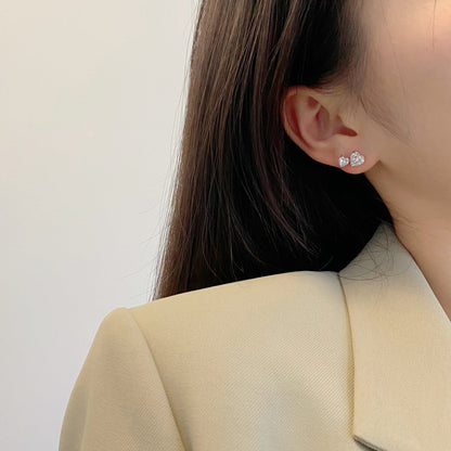 [Royal Jewelry]Double Heart-Shape Classic Princess Style Earrings
