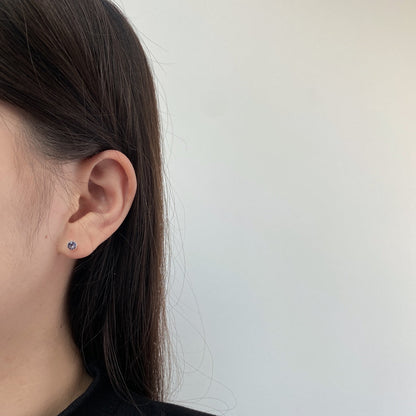 [Royal Jewelry]Sparkling Colorful Round Shape Earrings