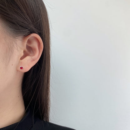 [Royal Jewelry]Sparkling Colorful Round Shape Earrings