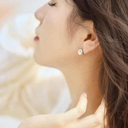 [Royal Jewelry]Dainty Bread Pearl Earrings