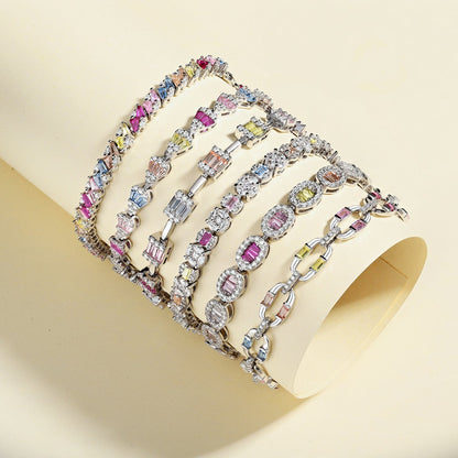 [Royal Jewelry]Dazzling Colorful Daily Bracelet