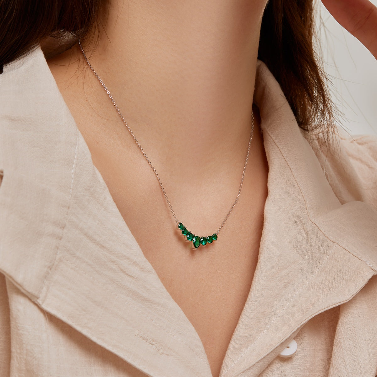 [Royal Jewelry]Dainty Colorful Heart Necklace