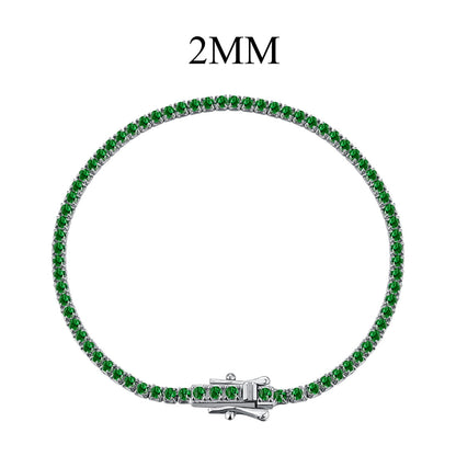 [Royal Jewelry]Radiant Colorful Round Cut Party Bracelet