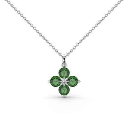[Royal Jewelry]Four-Leaf Clover And Eight-Pointed Star Necklace