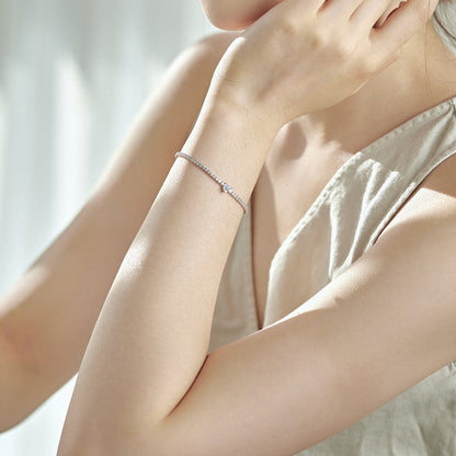 [Royal Jewelry]0.5 Carat Elegant Romantic Heart Shape Lover Bracelet