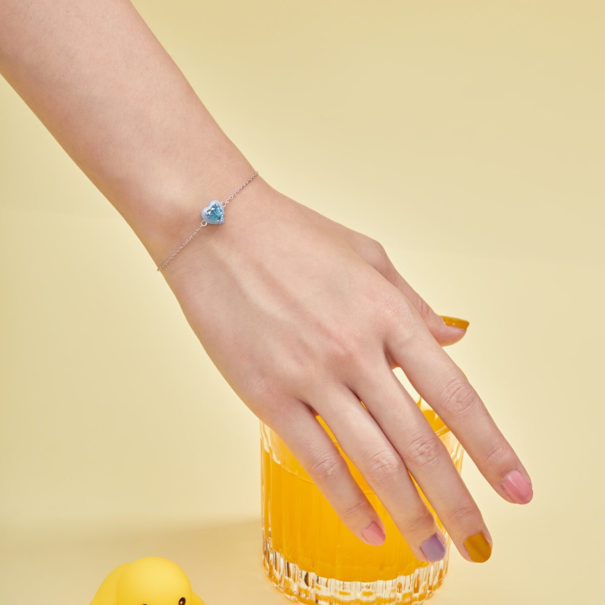 [Royal Jewelry]Sparkling Romantic Heart Shape Lover Bracelet