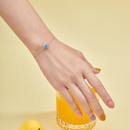[Royal Jewelry]Sparkling Romantic Heart Shape Lover Bracelet