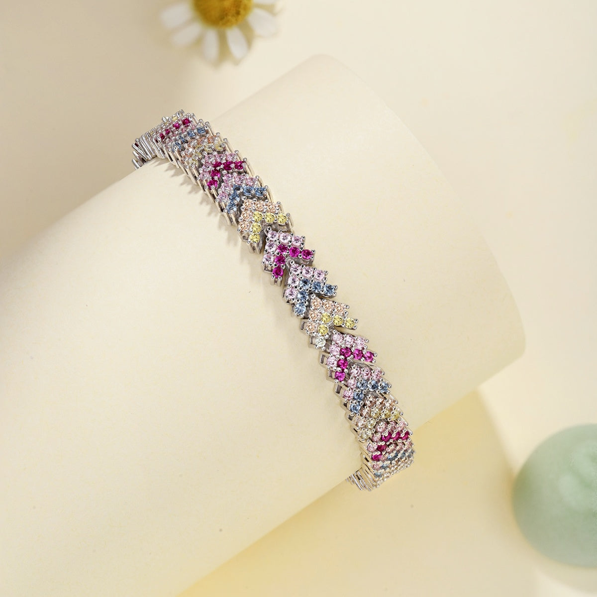 [Royal Jewelry]Ornate Sparkling Round Cut Party Bracelet