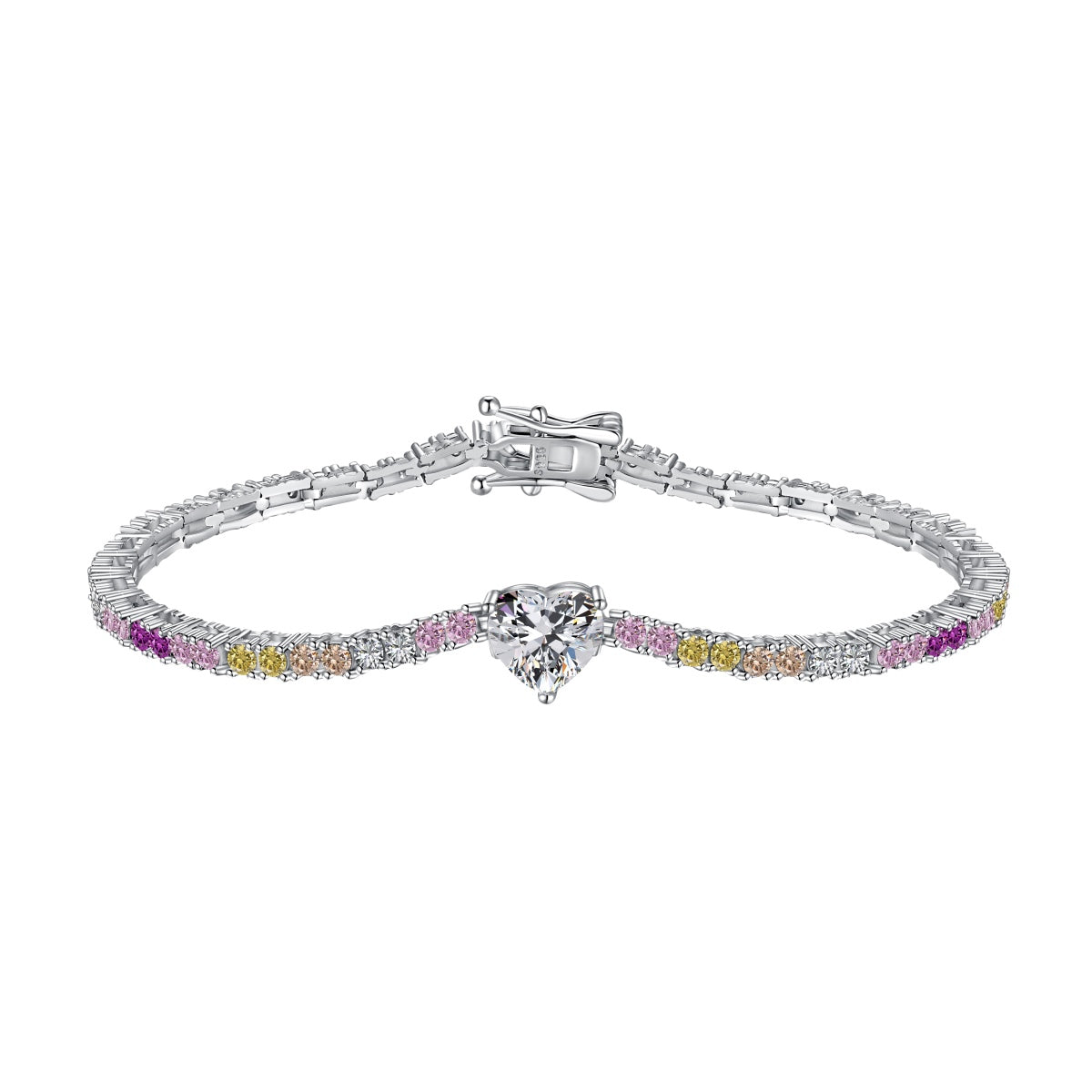 [Royal Jewelry]Delicate Romantic Heart Shape Lover Bracelet