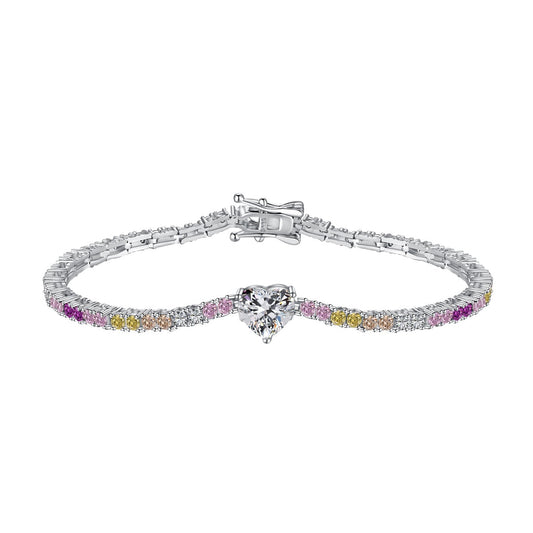 [Royal Jewelry]Delicate Romantic Heart Shape Lover Bracelet