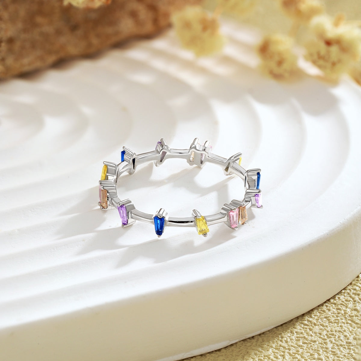 [Royal Jewelry]Unique Trapezoid Cut Daily Ring