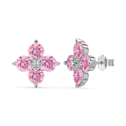 [Royal Jewelry]Four-Leaf Clover Eight-Pointed Star Earrings