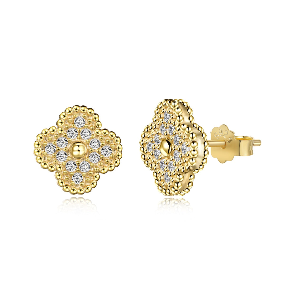 [Royal Jewelry]Four Leaf Clover Fashion Earrings