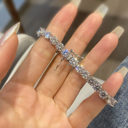 [Royal Jewelry]0.75 Carat Dazzling Round Cut Wedding Bracelet