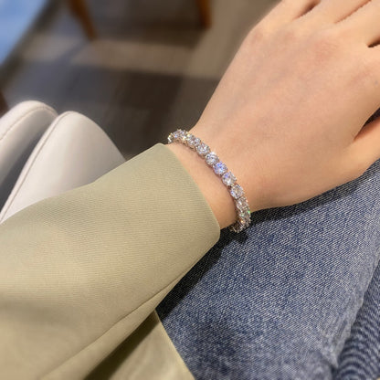 [Royal Jewelry]0.75 Carat Dazzling Round Cut Wedding Bracelet