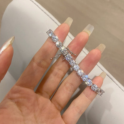 [Royal Jewelry]Ornate Sparkling Round Cut Wedding Bracelet
