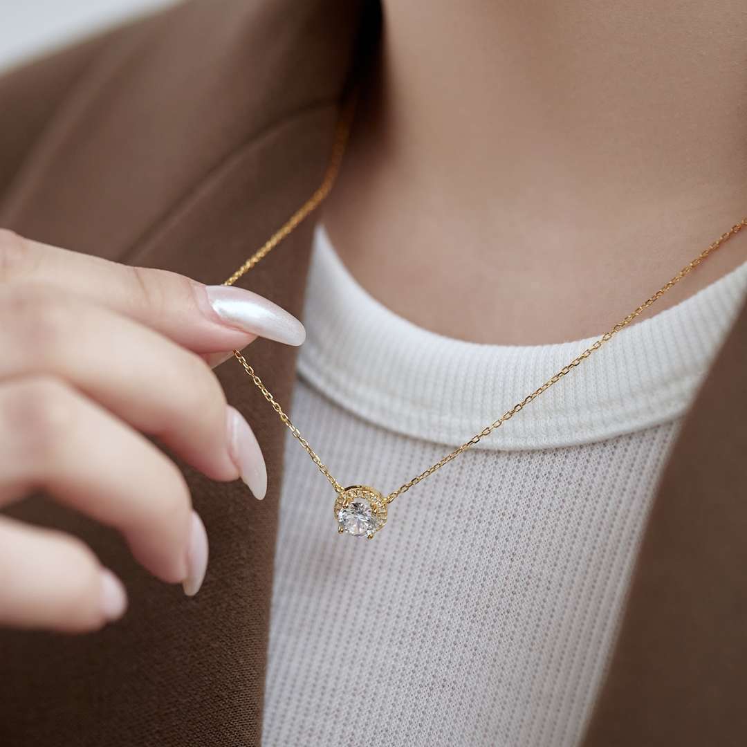 [Royal Jewelry]Luxurious Round Cut Necklace