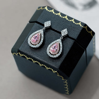 [Royal Jewelry]Ornate Delicate Water Drop Shape Banquet Earrings