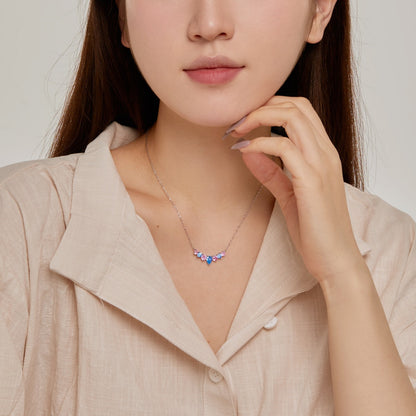 [Royal Jewelry]Dainty Colorful Heart Necklace