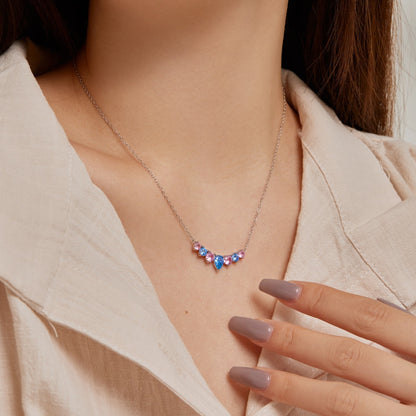 [Royal Jewelry]Dainty Colorful Heart Necklace