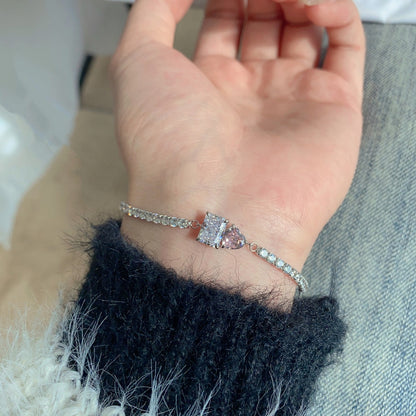 [Royal Jewelry]Dazzling Unique Multi Shape Lover Bracelet
