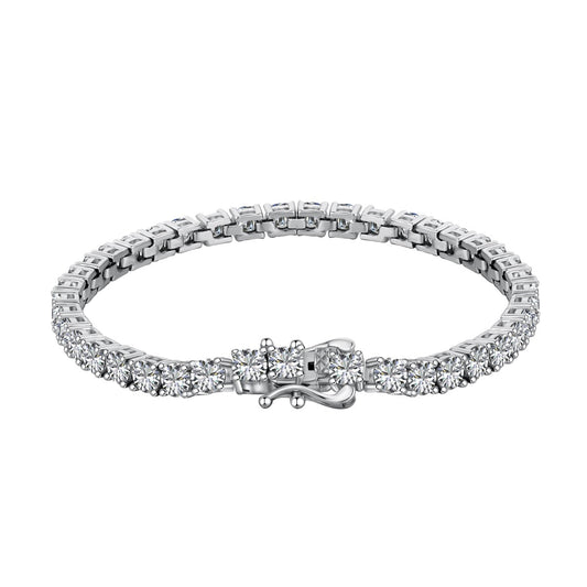 [Royal Jewelry]Luxurious Ornate Round Cut Tennis Bracelet