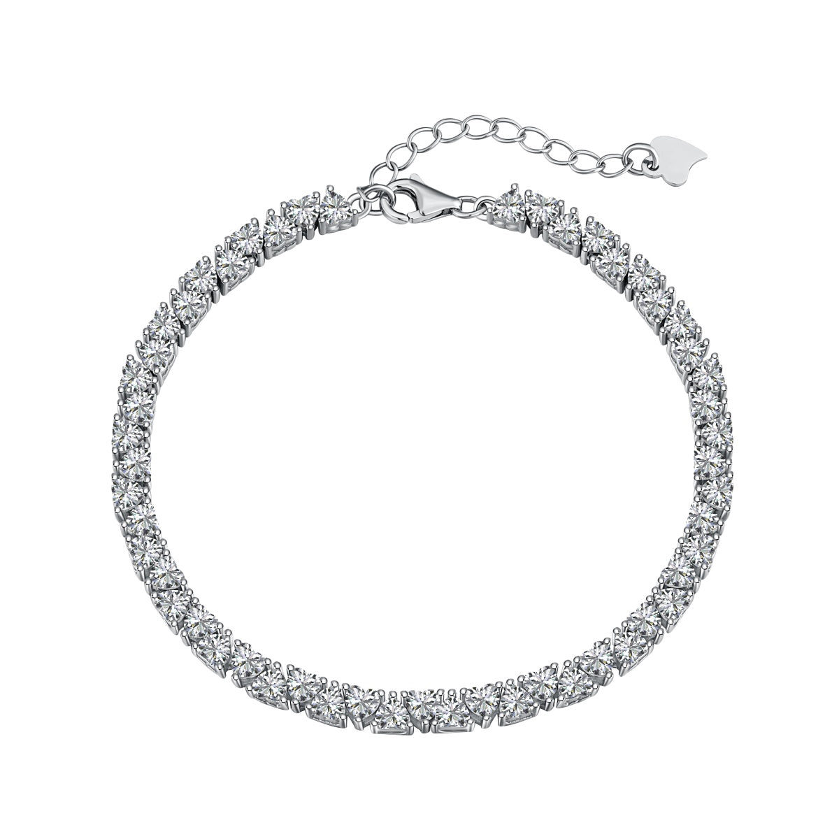 [Royal Jewelry]Dazzling Romantic Heart Shape Lover Bracelet