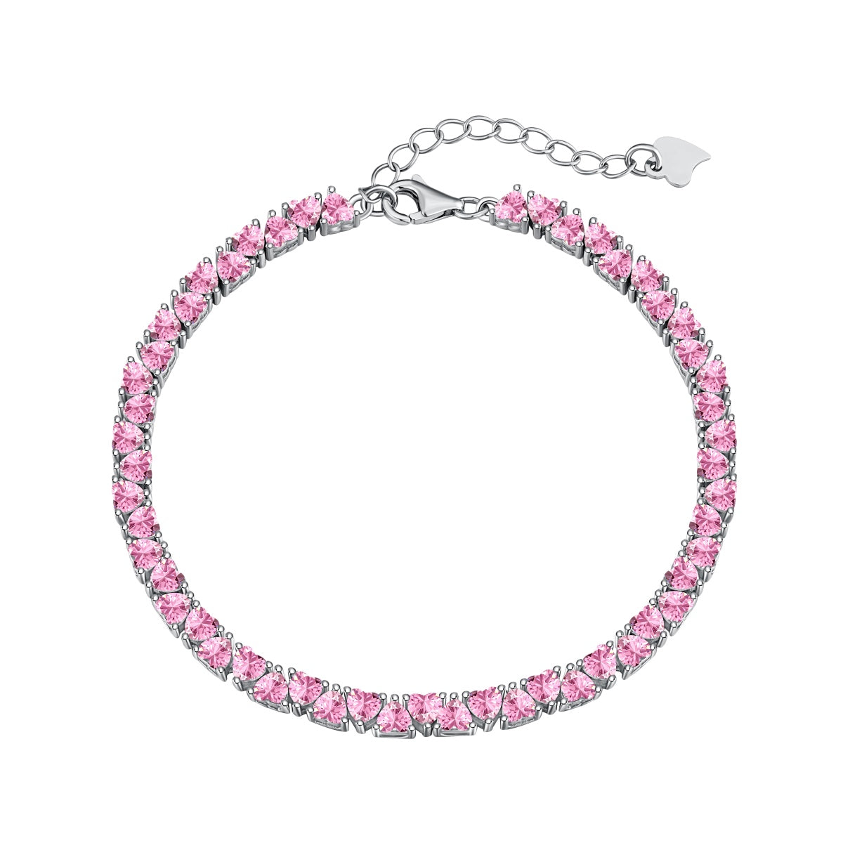 [Royal Jewelry]Dazzling Romantic Heart Shape Lover Bracelet