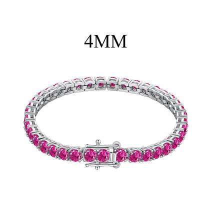 [Royal Jewelry]Radiant Colorful Round Cut Party Bracelet