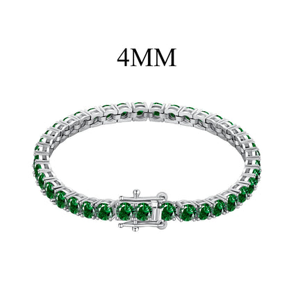 [Royal Jewelry]Radiant Colorful Round Cut Party Bracelet
