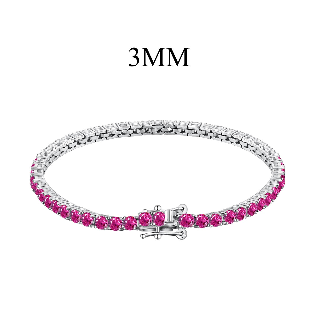 [Royal Jewelry]Radiant Colorful Round Cut Party Bracelet