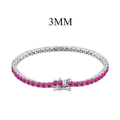 [Royal Jewelry]Radiant Colorful Round Cut Party Bracelet