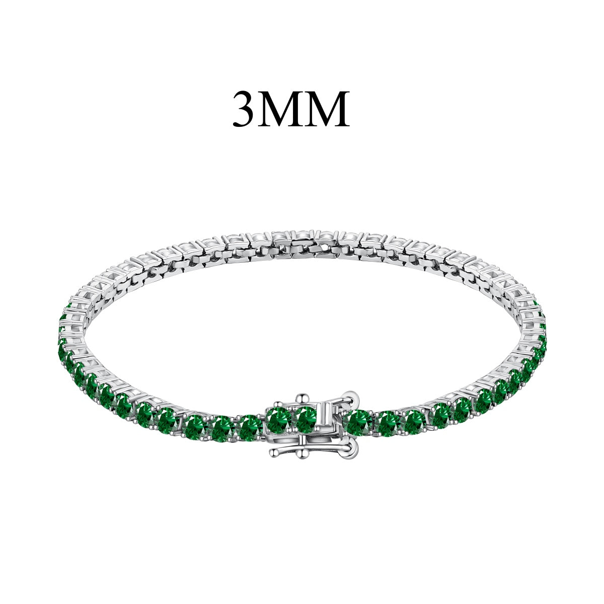 [Royal Jewelry]Radiant Colorful Round Cut Party Bracelet