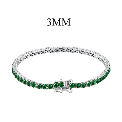 [Royal Jewelry]Radiant Colorful Round Cut Party Bracelet