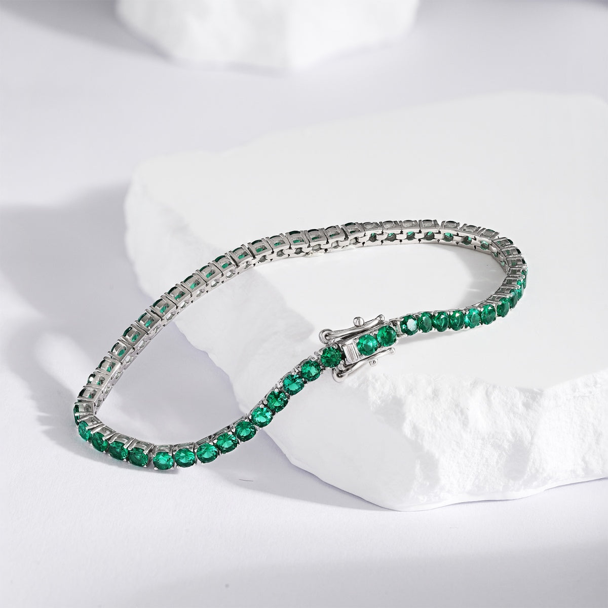 [Royal Jewelry]Radiant Colorful Round Cut Party Bracelet