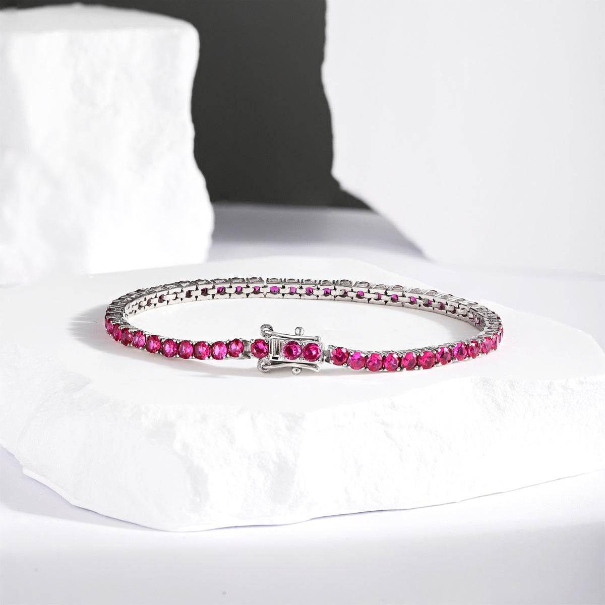 [Royal Jewelry]Radiant Colorful Round Cut Party Bracelet