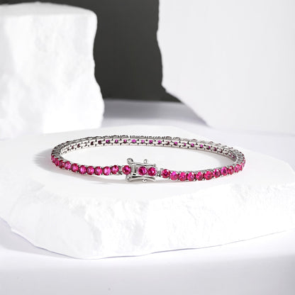 [Royal Jewelry]Radiant Colorful Round Cut Party Bracelet