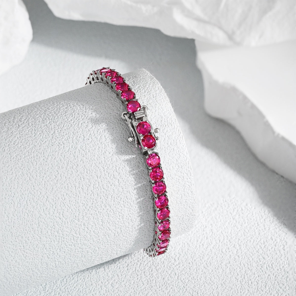 [Royal Jewelry]Radiant Colorful Round Cut Party Bracelet