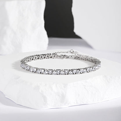 [Royal Jewelry]Dazzling Romantic Heart Shape Lover Bracelet
