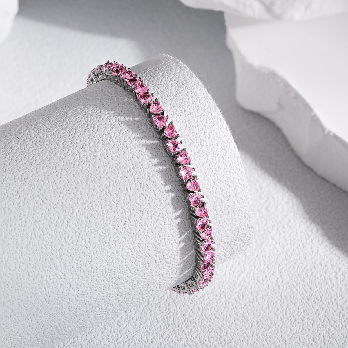 [Royal Jewelry]Dazzling Romantic Heart Shape Lover Bracelet