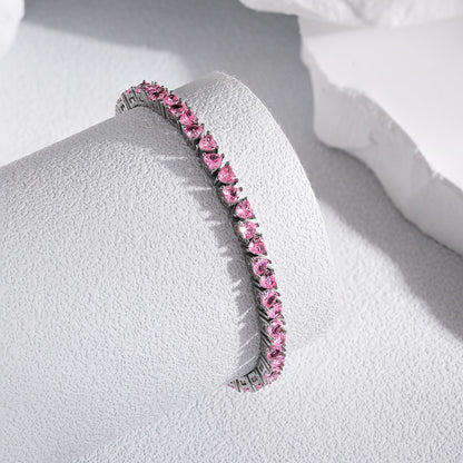 [Royal Jewelry]Dazzling Romantic Heart Shape Lover Bracelet
