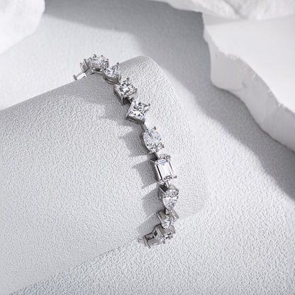 [Royal Jewelry]Unique Exquisite Multi Cut Daily Bracelet