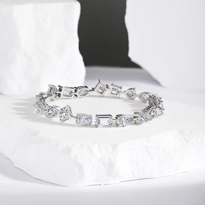[Royal Jewelry]Unique Exquisite Multi Cut Daily Bracelet